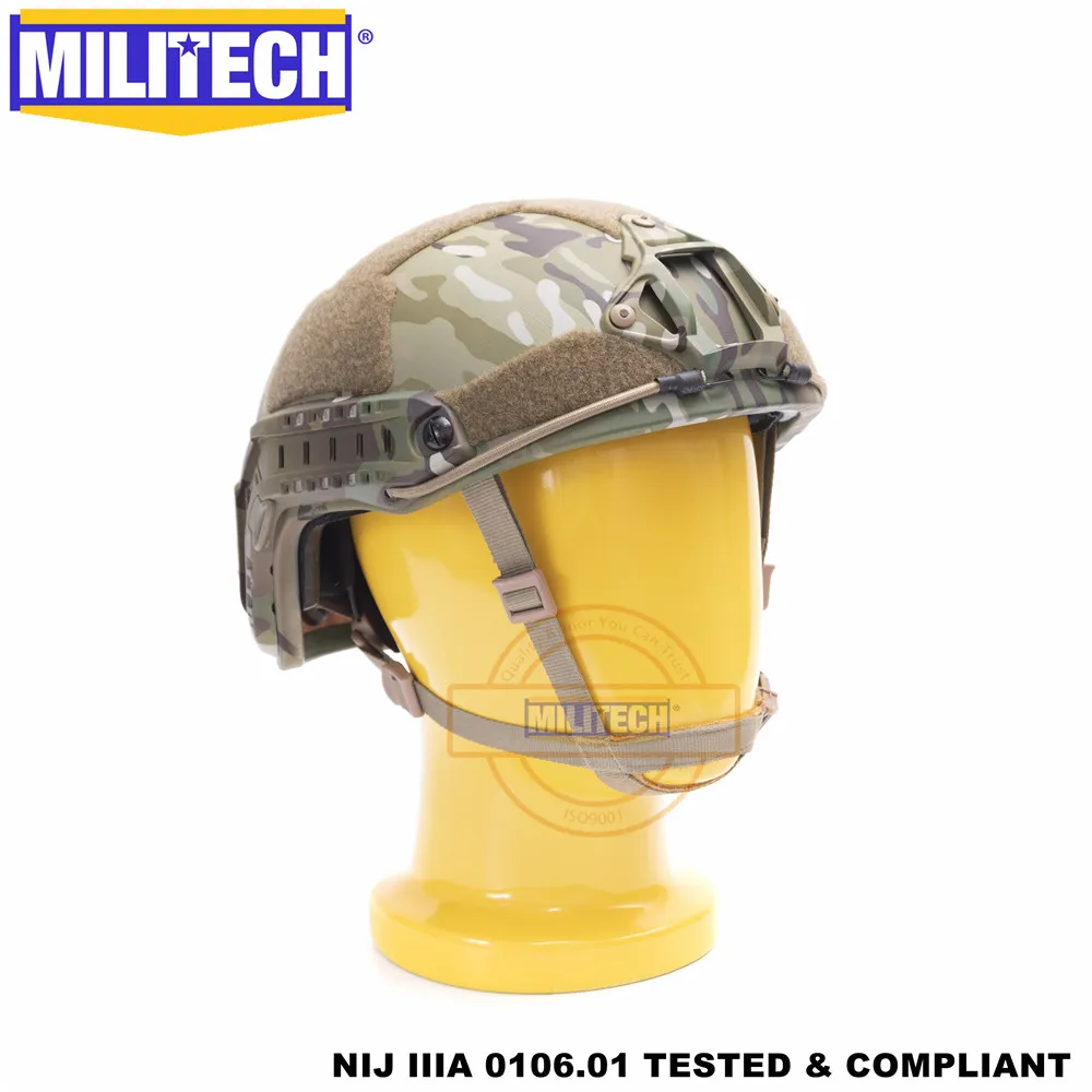 MILITECH баллистический шлем БЫСТРЫЙ MC Deluxe червячный циферблат NIJ уровень IIIA 3A