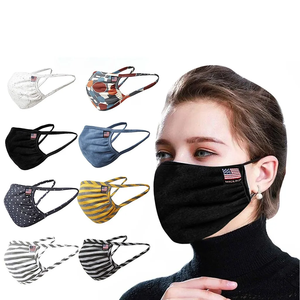 Новая мода печать взрослых Facemask Пыленепроницаемая ветрозащитная Дымчатая PM2.5