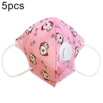 

5Pcs Cute Kids Antibacterial Anti Haze Dust Protection Face Mask with Air-Valve hygiene mask Instock fast shipment Dropshipping