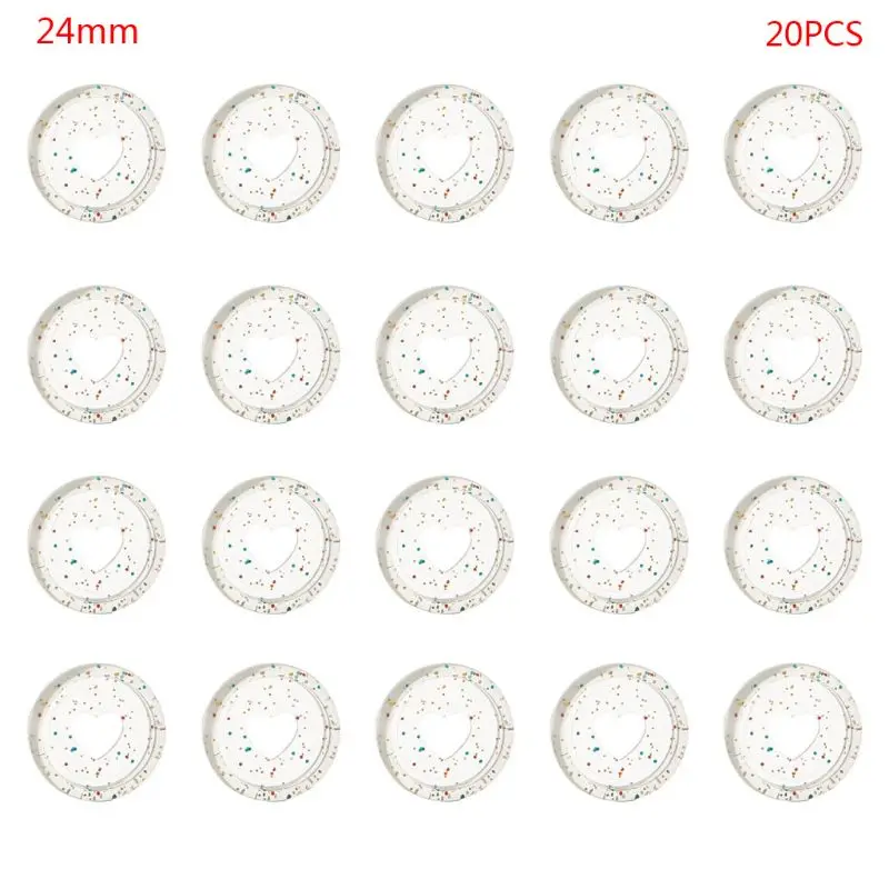 Glitter sequin heart binder rings mushroom hole loose leaf notebook binding plastic disc buckle hoop plastic binding rings book binding supplies 20pcs