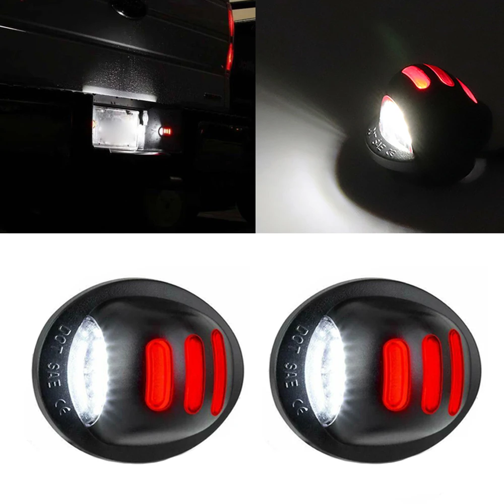 

2Pcs Auto Number License Plate Lights Lamp For Ford F150 F-150 F-250 F-350 F-450 F 150 250 350 450 LED Car Luces Assembly New