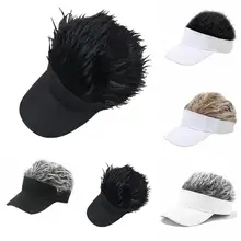 Поддельные волосы шляпа парик шляпа унисекс бейсбольная кепка волосы кэжуал шляпа Гольф чутье волос козырек Регулируемая Новинка парик бейсбольная кепка