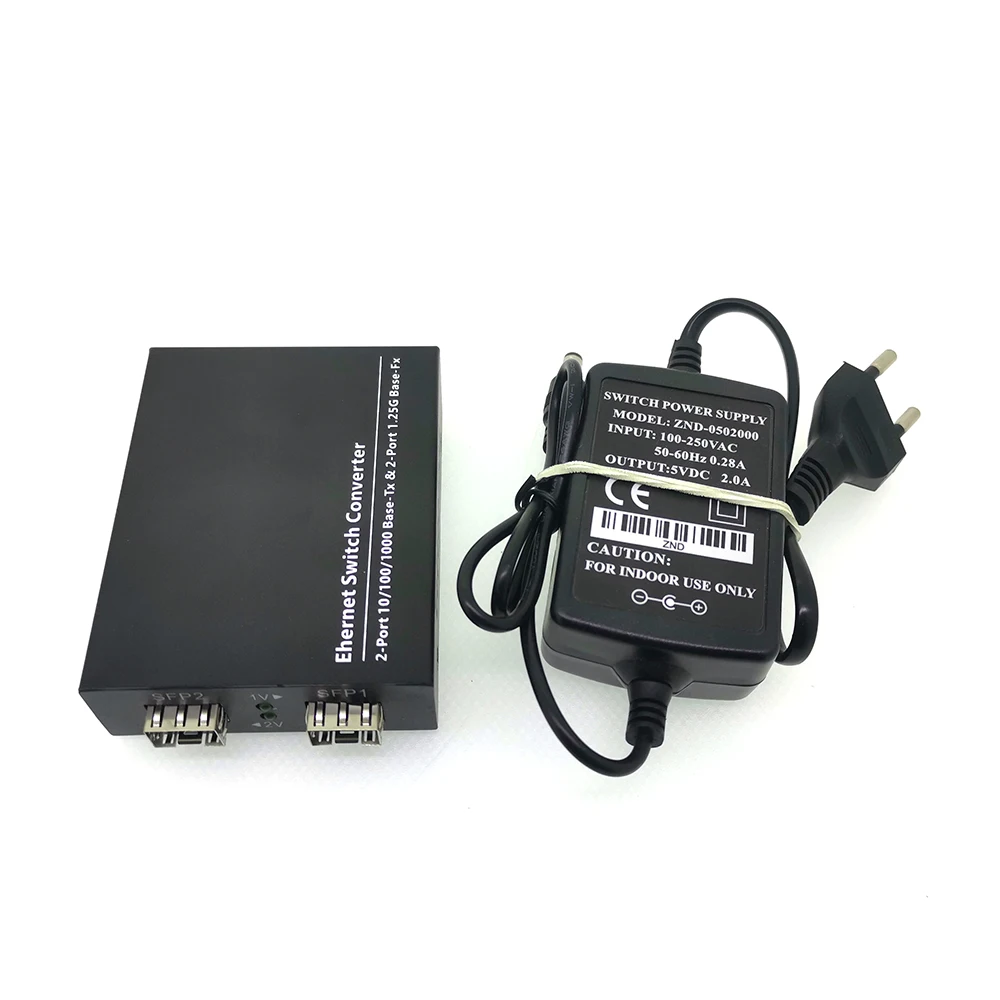 2SFP2E Gigabit Ethernet-коммутатор эфирной сети 2*1,25G SFP волоконно Порты и разъёмы& 2*10/100/1000 м УПТ гигабитное волокно Переключатель
