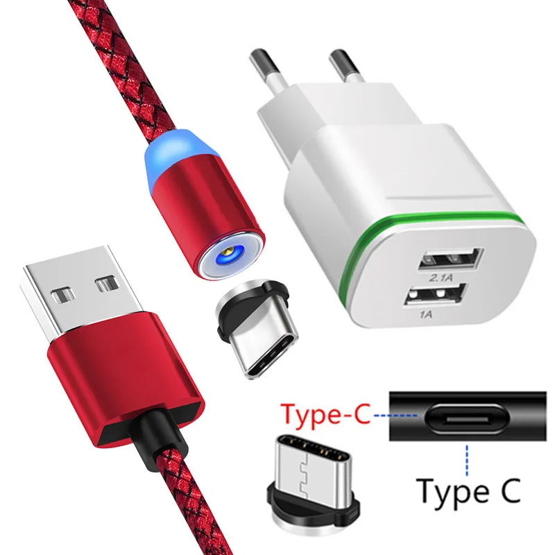 Магнитный зарядный кабель со светодиодной подсветкой USB зарядное устройство для