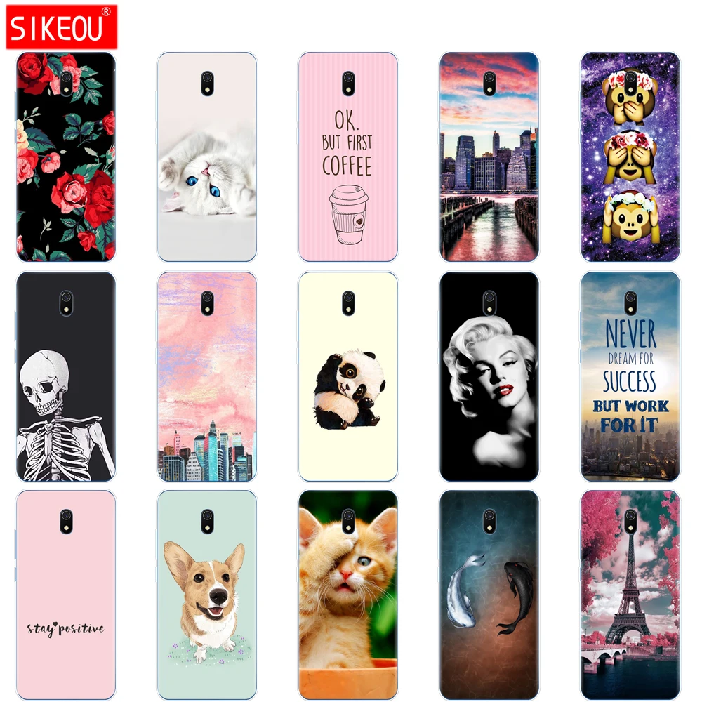 Силиконовый чехол для xiaomi redmi 8a, чехол s, полная защита, мягкая задняя крышка из ТПУ на redmi 8a, бампер, hongmi 8a, чехол для телефона