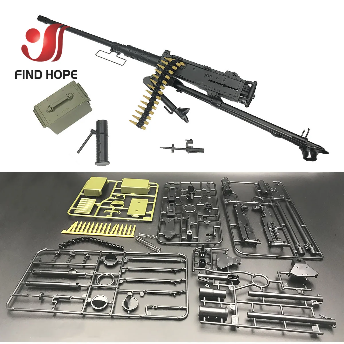 Army Browning M2 Machine Gun Model for 12/" Figure 1//6 Scale U.S