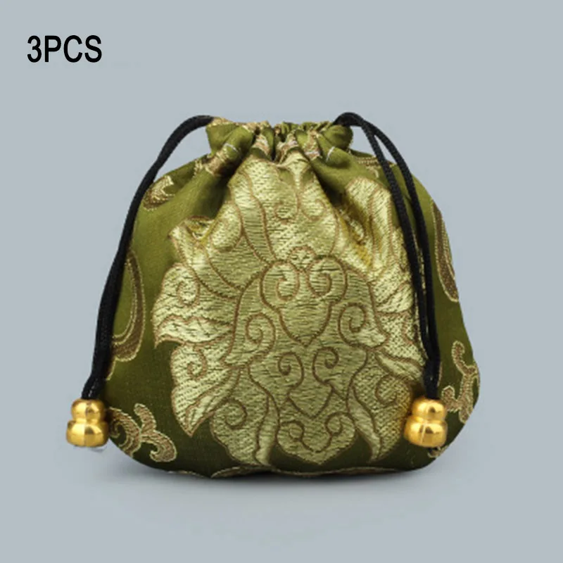 

3Pcs/Set Women Chinese Style Small Bags 2019 Female Vintage Print Drawstring Mini Coin Purse Multifunction Wallet WML99