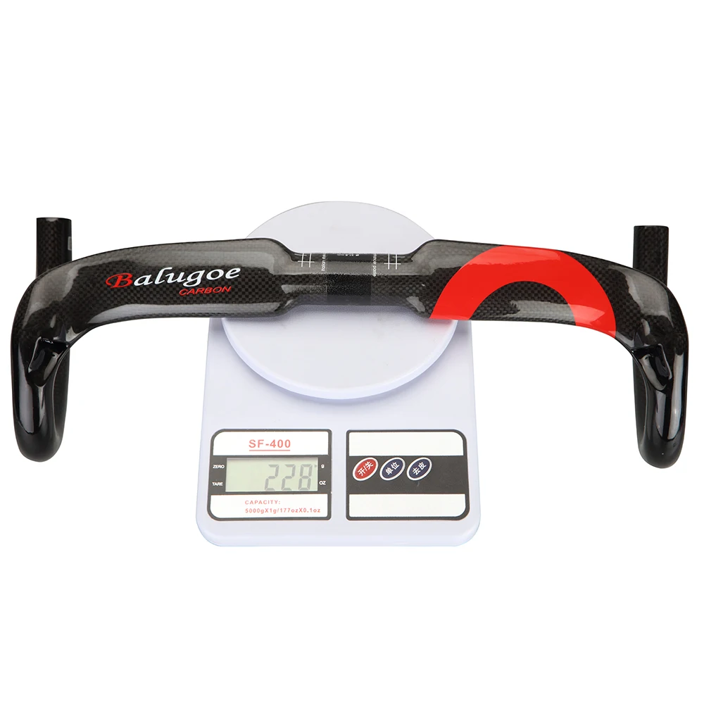 BALUGOE Particle paint design Carbon full handlebar bent bar carbon fiber road bike handlebar 3K 40/42/44 cm Internal cable