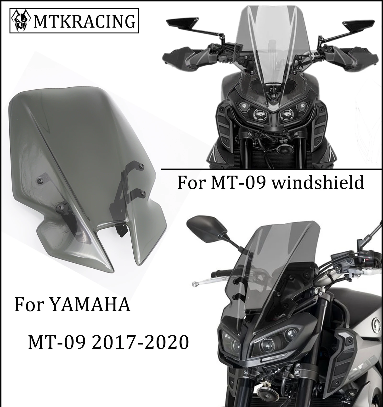 NEW Motorcycle Windshield Wind Deflector Fairing For - View #6
