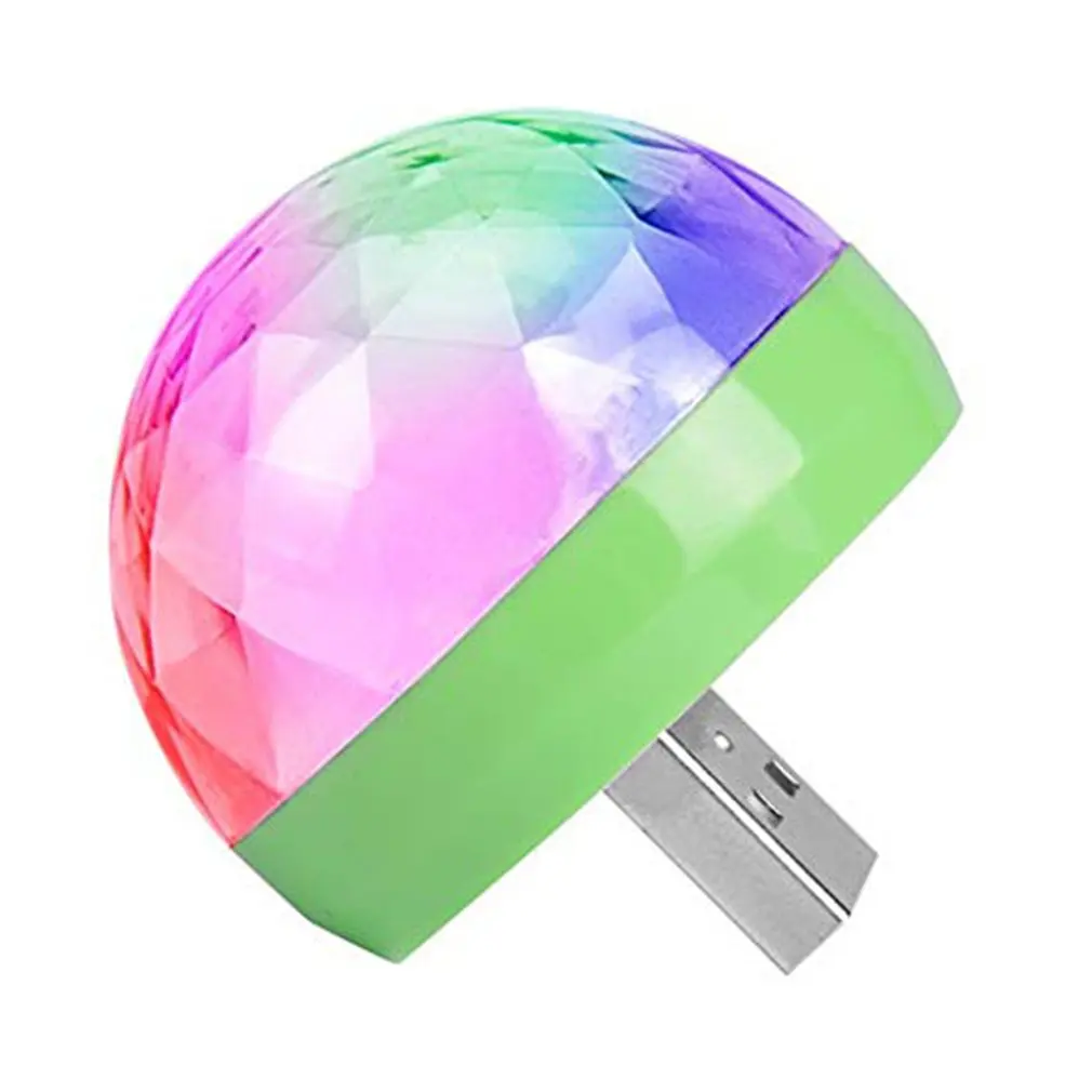 USB Мобильный телефон волшебный шар Android песня цветные огни магический шар лампа Голосовое управление автомобиля DJ огни мини-лампы для сцены