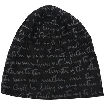 

Unisex Beanie Baggy Thin Hip-hop Print Skull cap