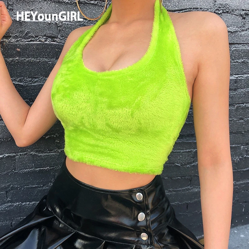 neon green bralette top