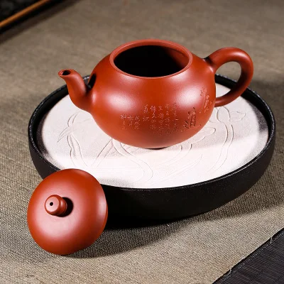 360cc аутентичный китайский чайник для заварки чая Dahongpao груша в форме фиолетовый; песок чайник керамика художника чистая глина для поделок чайник надпись подарок
