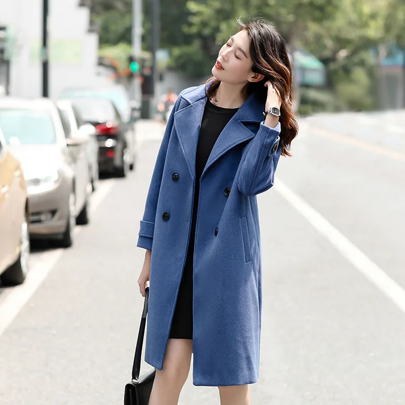 Abrigo largo de Invierno mujeres 2021 de moda coreana chaqueta Negro Azul ropa Abrigos para Mujer Invierno 2020 Femme Hiver - AliExpress