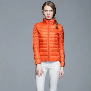 

Women Winter Coat New Ultra Light 90% White Duck Down Jacket Ladies Slim Puffer Jacket Female Portable Windproof Coat Women