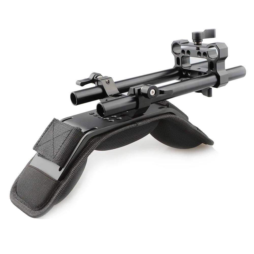 Camvate-almofada de Ombro Espuma para Câmera Dslr Sistema de Suporte Rig 15 mm Dual Rod Clamp M12200 mm Rod Filmadora