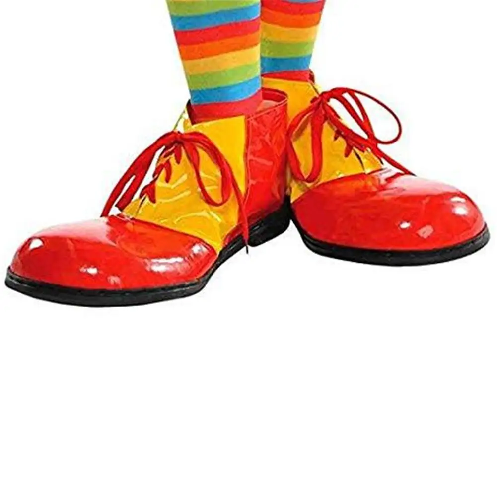 Funny PU Leather Circus Clown Shoes for Adults - Big Head Cosplay, Carnival Party Performance Costume Props for Halloween image 4