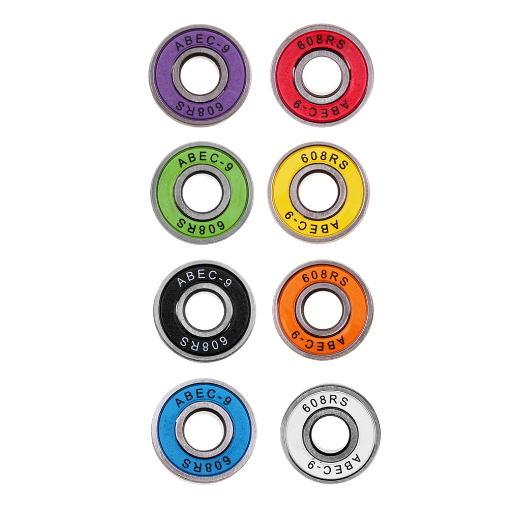 Lot De 8 Roulements Skateboard Bones Reds Precision - Taille 608 (standard) - Neuf
