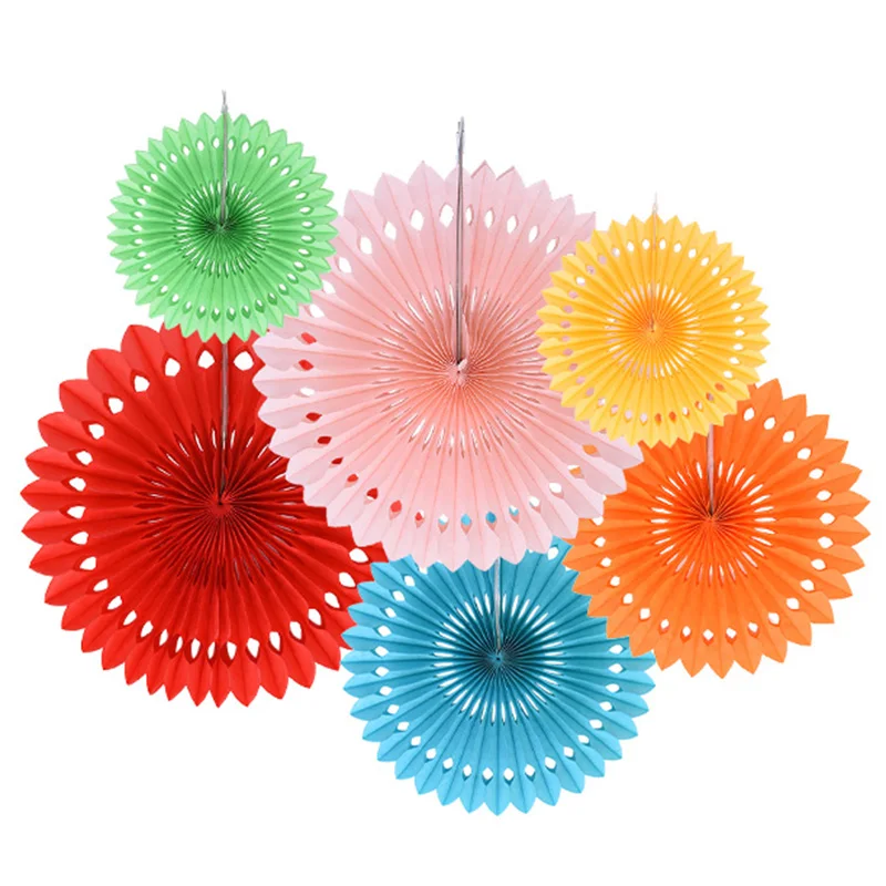 5pcs 20/25/30cm Hollow Tissue Paper Fan Hanging Paper Flowers for Wedding Birthday Festival Party Decoration Baby Shower Supply