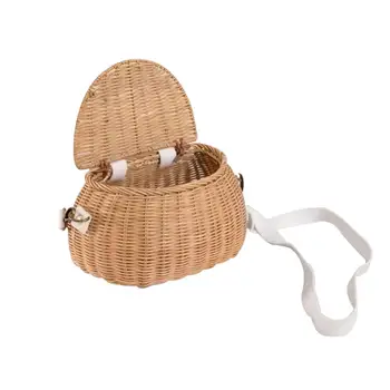 

Small Big Back Basket Children Bicycle Basket Handmade Tattan Bag Bamboo Woven Basket Kid's Backpack