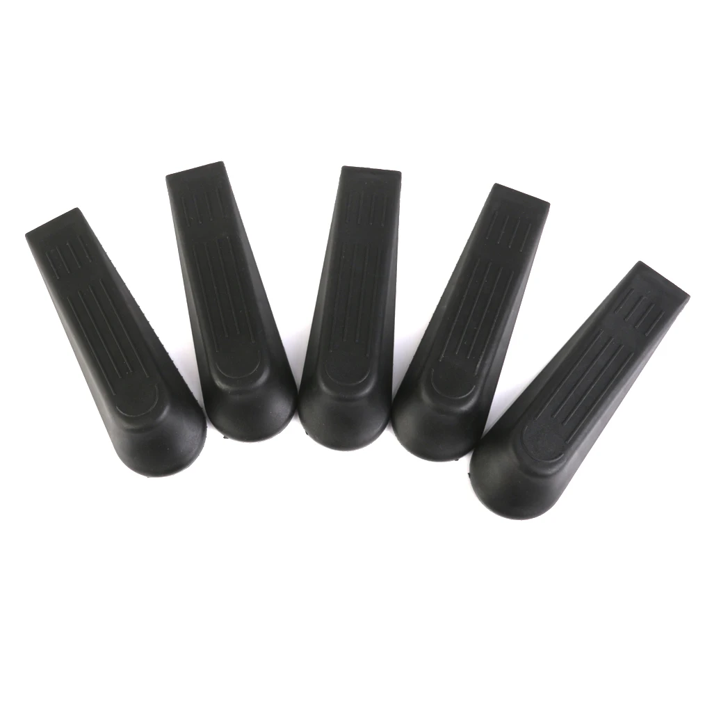 5PCS Black Door Stops Stoppers Wedges Jam Block Holder Cather Home Office