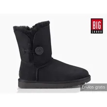 Угги BAILEY с пуговицами для ног удобные и теплые Благодаря подкладке Borrego Black Colo
