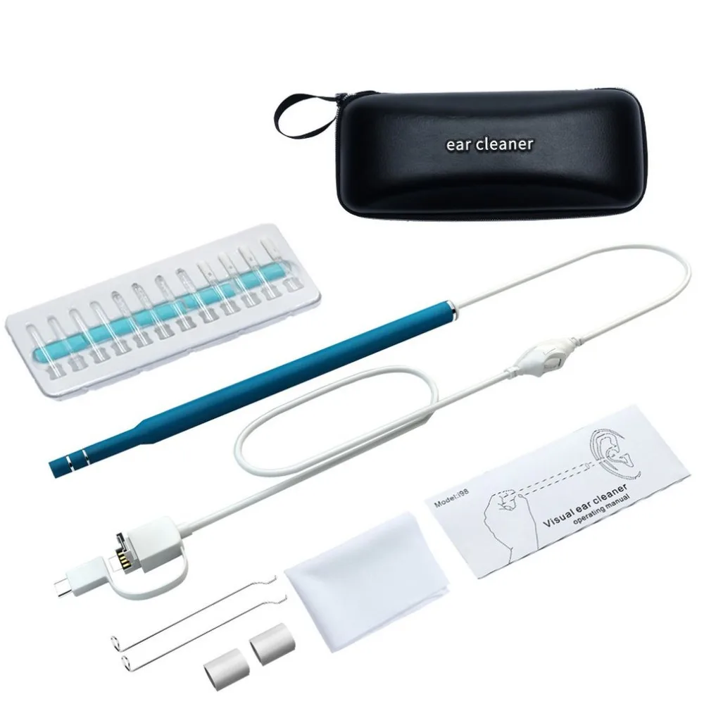 

480P 3-in-1 Ear Cleaning Endoscope 5.5mm Visual Ear Spoon USB Earpick Ear Cleaning Tool With Bag Earwax Removal Kit new arrival