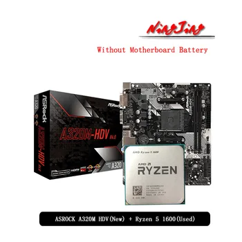 AMD Ryzen 5 1600 R5 1600 oryginalne używane CPU + ASROCK A320M HDV oryginalny nowy garnitur gniazdo płyty głównej AM4 bez chłodnicy tanie i dobre opinie ASROCK A320M HDV R4 0 Procesor AMD A320 SATA M 2 (NVMe) 1x RJ45 Pulpit NONE 32 gb HDMI 1 0 4x USB 3 2 3 1 Gen 1 PS 2 DVI-D
