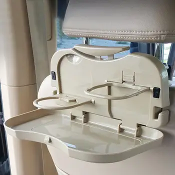 

2019 New Portable Practical Folding Auto Car Back Seat Table Drink Food Cup Tray Holder Stand Desk Car Interior Storage Shelf
