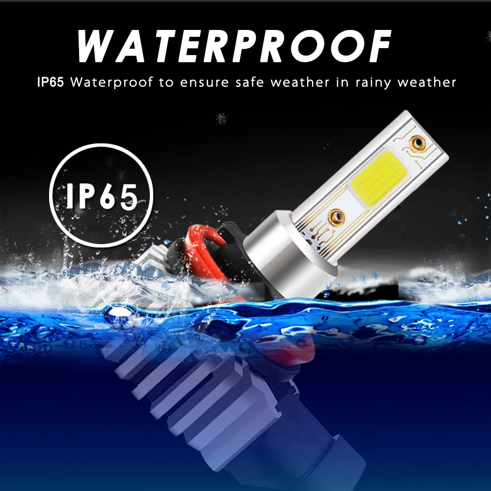 防水ip65CNSUNNYLIGHT H11 H8 H1 H7 881 Turbo LED Car Fog Lights 72W 8000LM Cooling Fan 3000K 6000K H3 9005 9006 Led Headlight Bulbs Lamps