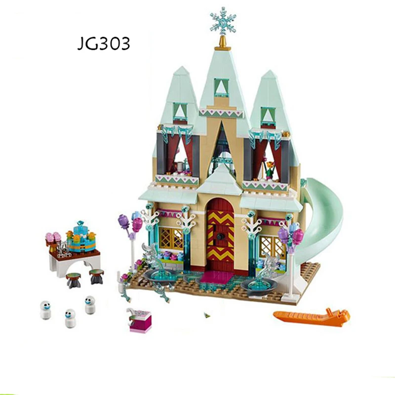 JG301 316pcs Принцесса серии Эльза Анна ледяной замок строительные блоки кирпичи