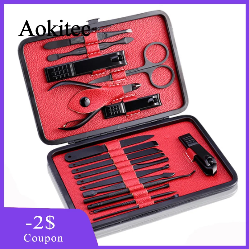 Aokitec 18 шт. Набор для стрижки ногтей из нержавеющей стали удаления омертвевшей