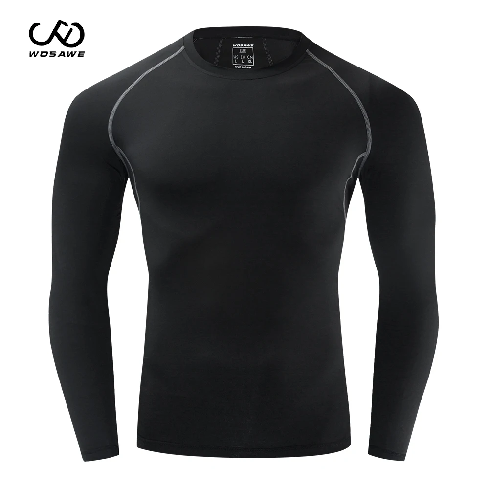 

WOSAWE Mens Cycling Jackets Ourdoor Running Jackets warm up Fitness Sports Coat Tight Gym Soccer Training Jogging Long sleeves