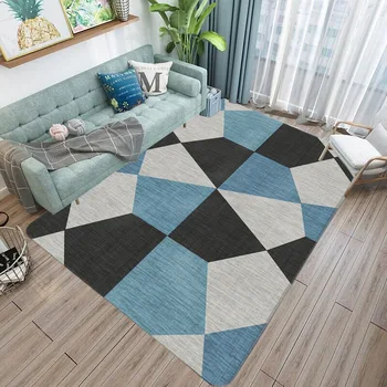 

Carpets for living room Nordic Geometric carpet simple modern Crystal Velvet bedroom bedside environmental non-slip carpet