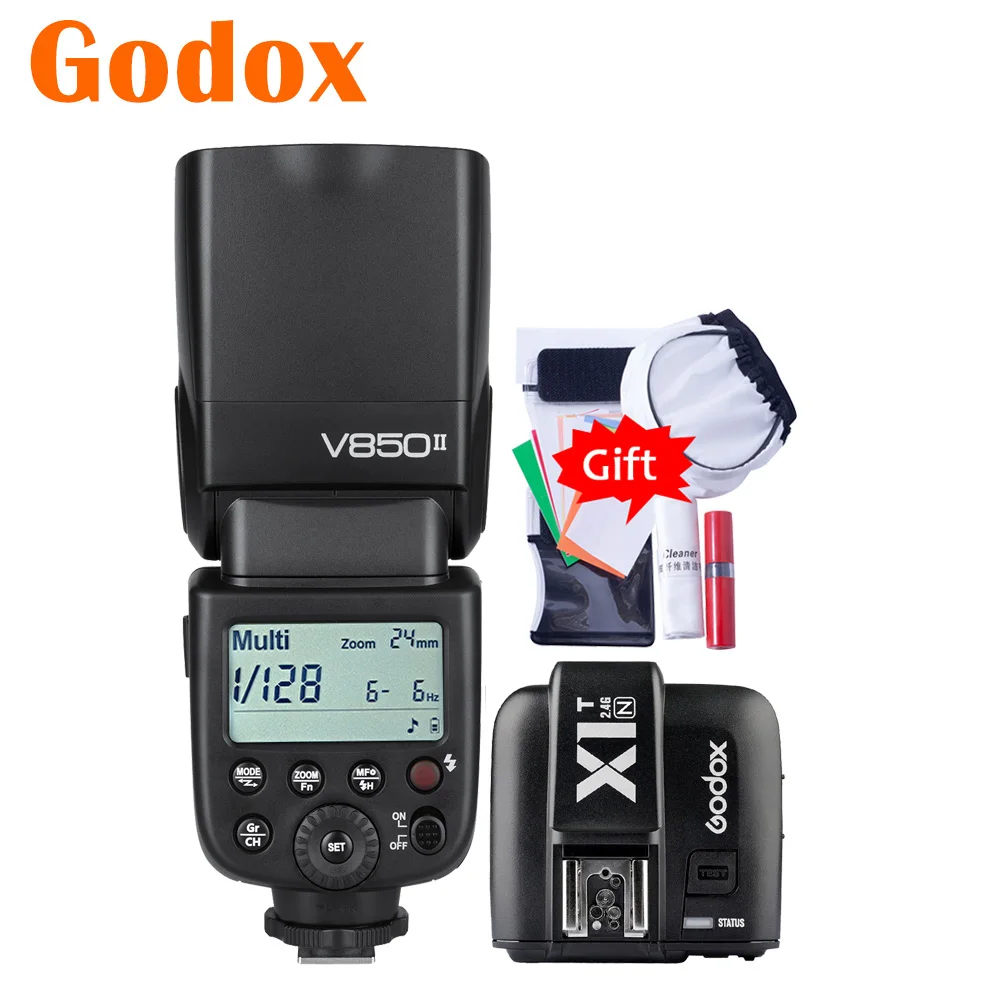 Godox HSS 2.4G Wireless V850II Camera Flash Speedlite X1T-N Transmitter Trigger For Nikon D7000 D7500 D90 D5300 D5200 D810 D800 |