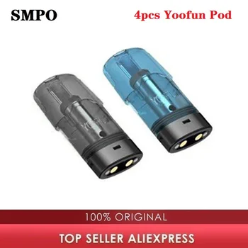 

4pcs Original SMPO Yoofun Pod 1.8ml Capacity Cartridge with 1.1ohm/0.8ohm Coil Electronic Cigarette Vape Pod for SMPO Yoofun Kit