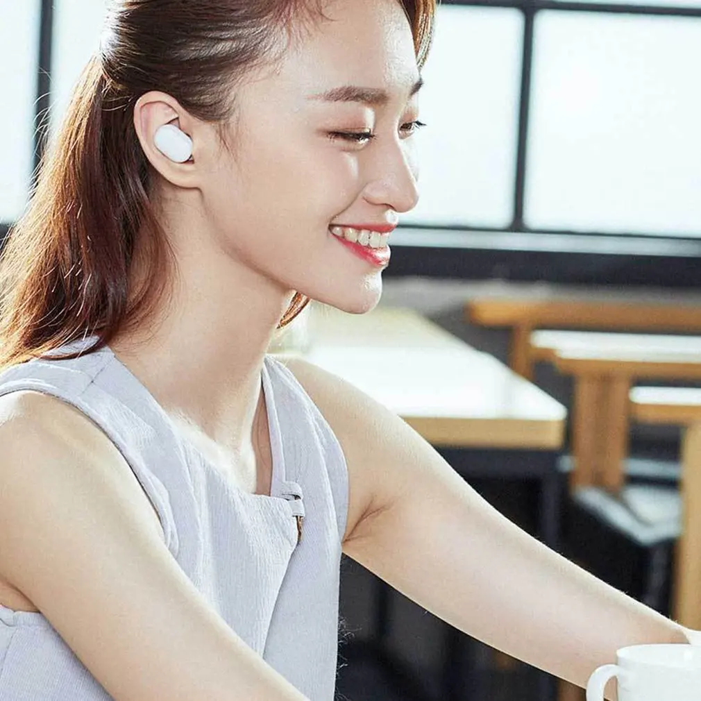 Xiaomi mi AirDots TWS Bluetooth наушники беспроводные наушники-вкладыши наушники гарнитура Молодежная версия с mi c и зарядная док-станция коробка