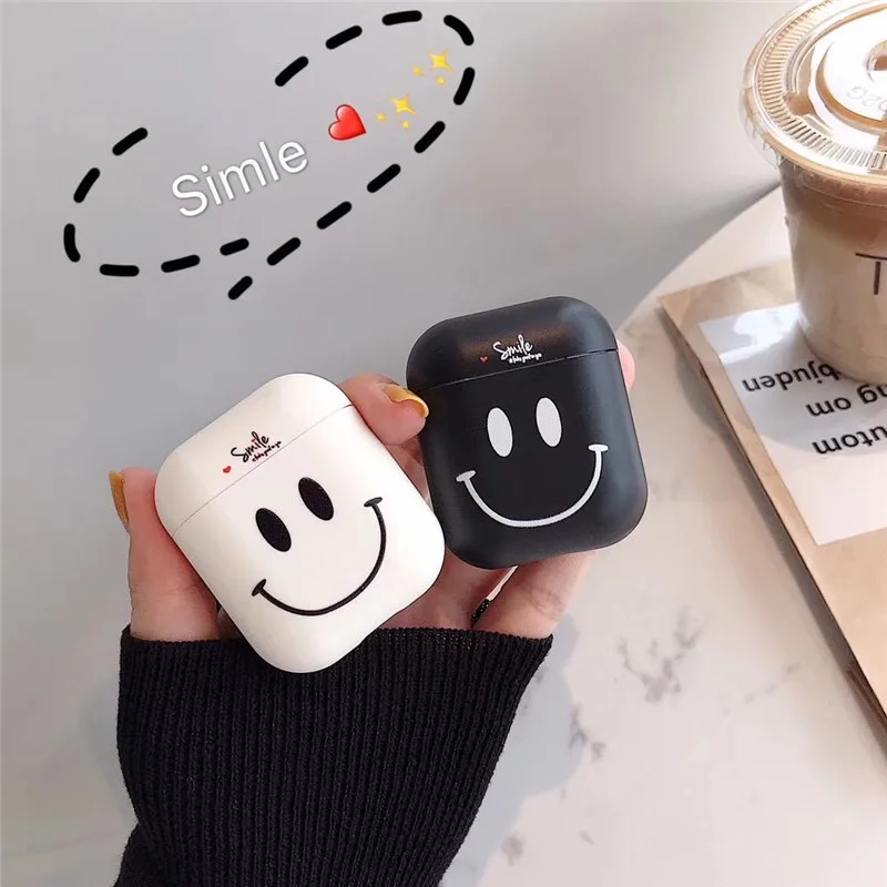 

Cute Smile Face Case For Airpods 2 Case Soft Wireless Bluetooth Earphone Case Cover For Apple Air Pods 1 Earphone Accessorie