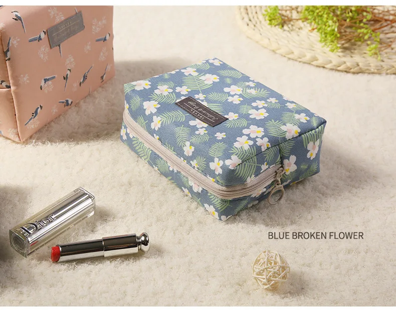 New Style Travel Wash Bag Waterproof Fashion Cotton Makeup Bag South Korea Mini Cute Cosmetics Storage Bag