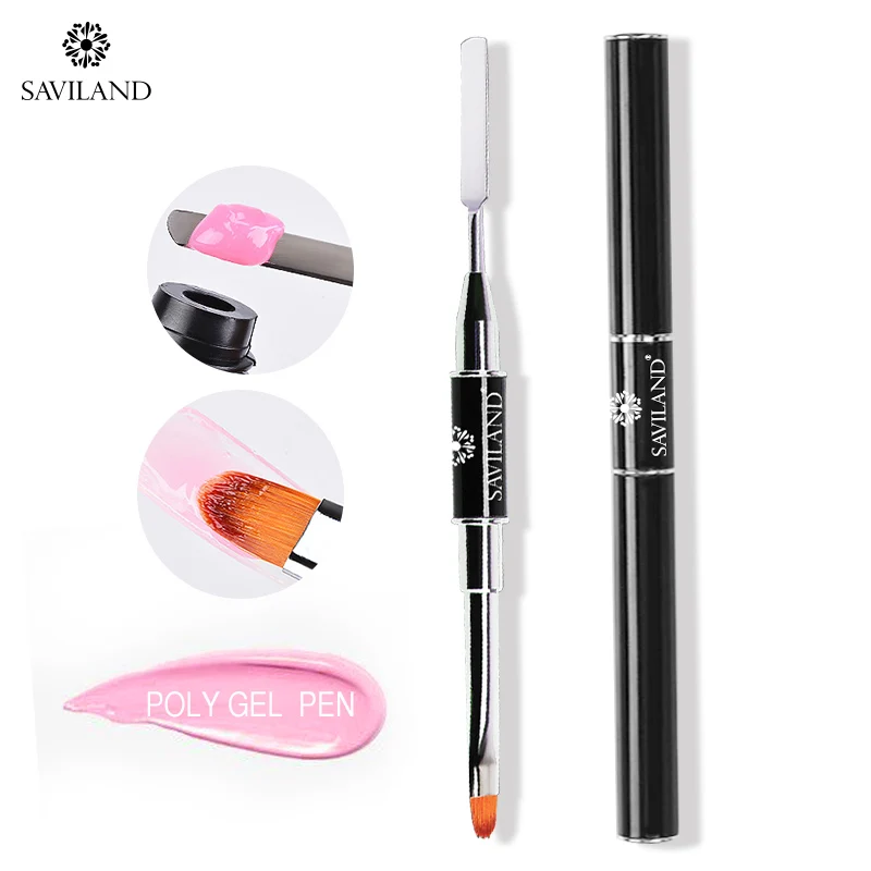 POLY GEL PEN Saviland 38 цветов полигель для наращивания пальцев полигель лак для ногтей 15 г УФ строительный гель твердый гель лак для ногтей верхнее Базовое покрытие - Цвет: POLY GEL PEN