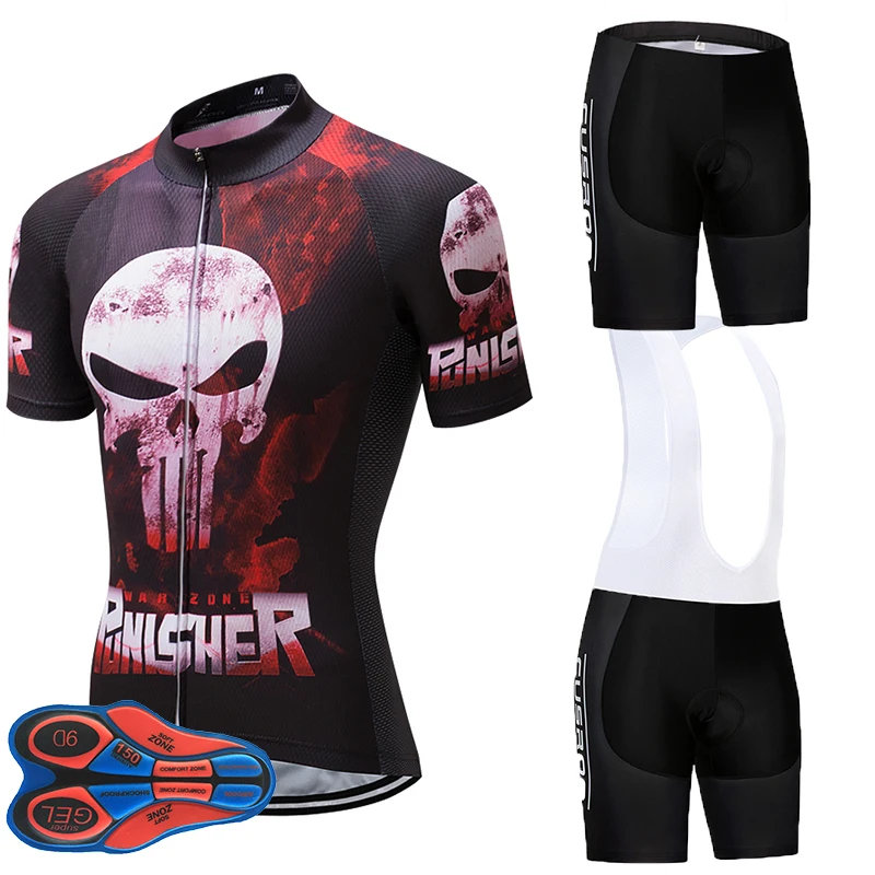 The bike Team Red Cycling Jerseys Set MTB Clothing Bib Short Shirt Ropa maillot Ciclismo Bike Wear Maillot Culotte Gel Pad