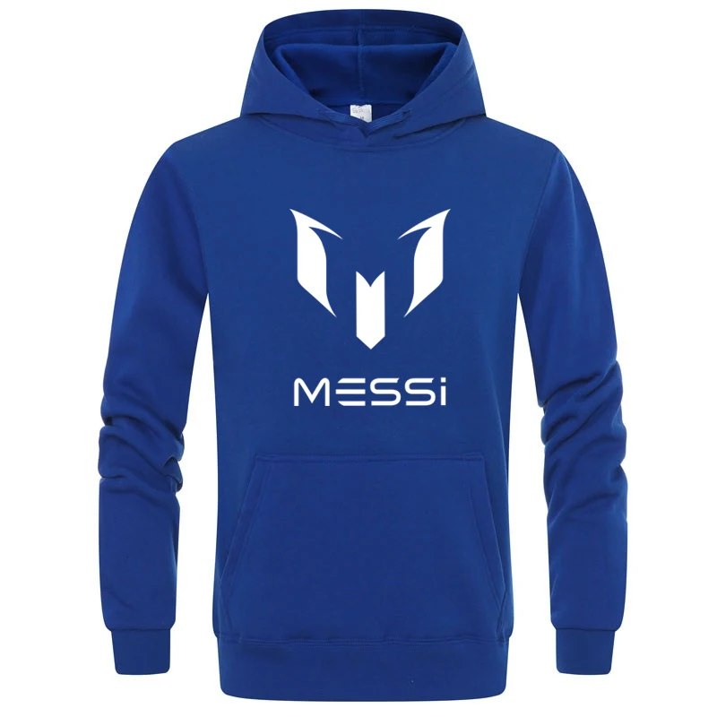 Blue-White Модная брендовая толстовка, толстовки, мужские флисовые куртки с принтом Месси, мужская спортивная уличная одежда в стиле хип-хоп, Harajuku, мужская одежда - Цвет: Blue-White