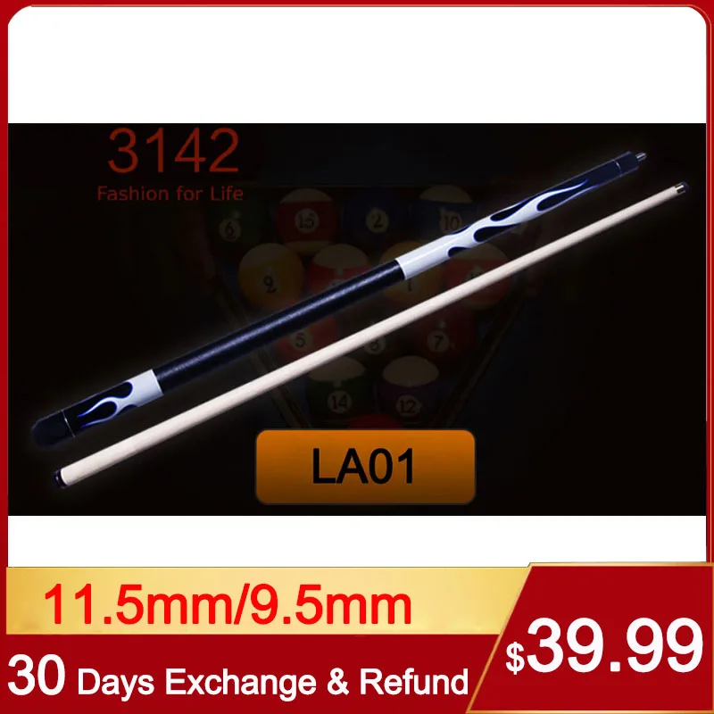 Черный 8 1/2 снукер Poolcue LA Series 11,5 мм 9,5 мм американский 16 цветной Бильярд с чехлом - Цвет: LA01