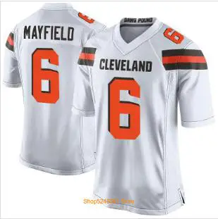 Вождей в Ирландском стиле Mahomes картофельных оладий Бейкер Mayfield Том Брэди одежды в стиле Odell Бекхэм Jr медведи Халил Mack 100th Antonio коричневые, для футбола Майки - Цвет: 16