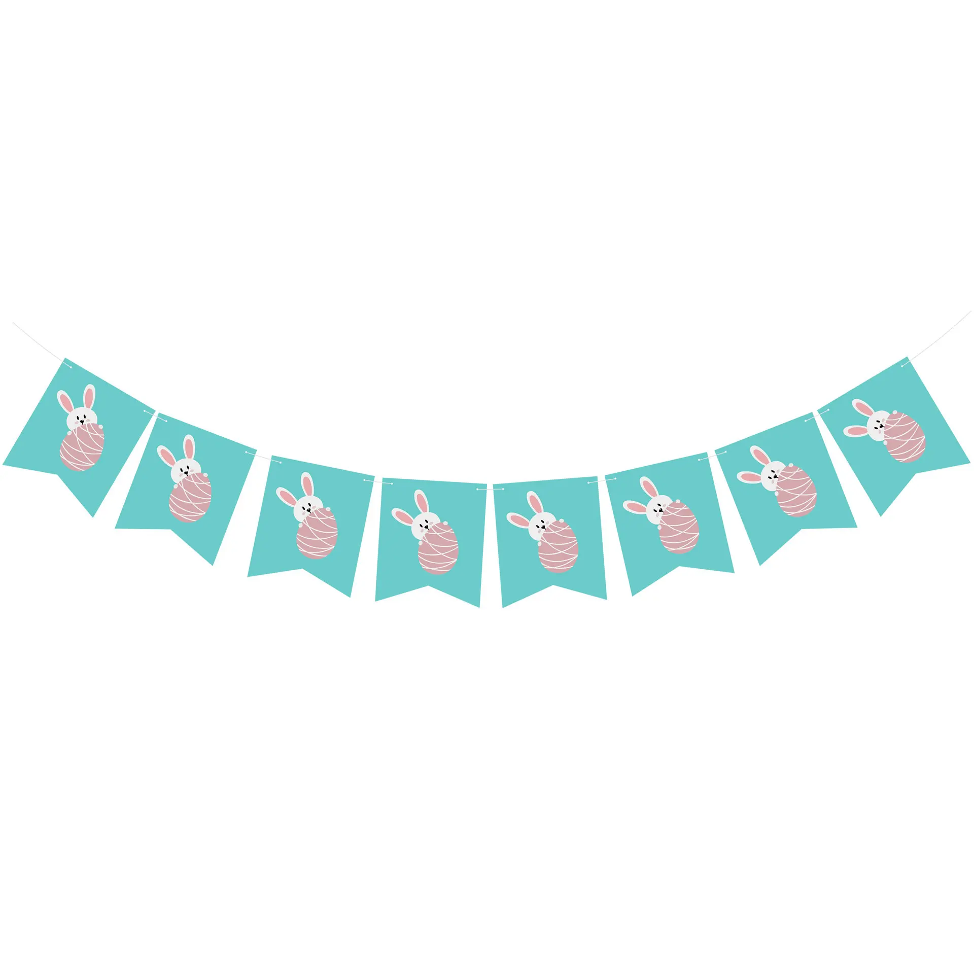 Мультфильм кролик яйцо баннер пасхальные украшения флаг день рождения праздник гелиевые шары пасхальные вечерние торт карты наклейки