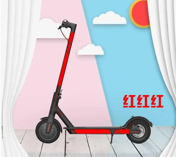 1 Светоотражающие Стильные наклейки для Xiaomi Mijia M365, Электрический скутер, скейтборд, Электрический скутер, аксессуары для скутера - Цвет: 1