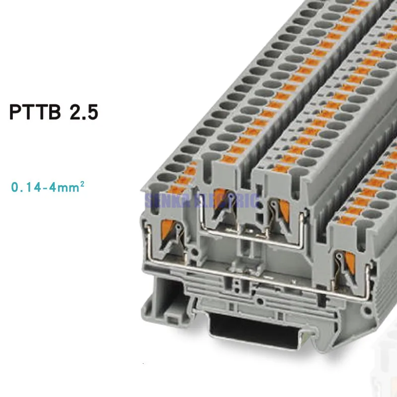 

PTTB 2.5-3210567 0.14-4mm2 Double-layer Quick Connection Connector Din Rail Combination Fast Wiring Cable Terminal Blocks