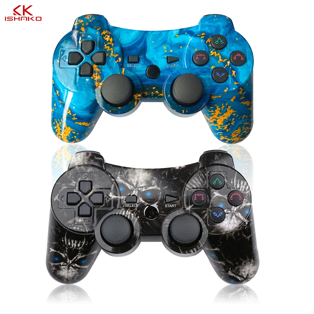 

K ISHAKO Controller Wireless Double Shock Bluetooth Gamepad Gaming Controller For Playstation3 with Charger Cable Joystick