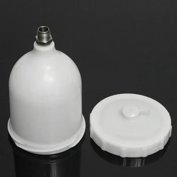 

White Airbrush Cup Plastic 558822 For Devilbiss TEKNA Pro Pri FLG Tools Replacement