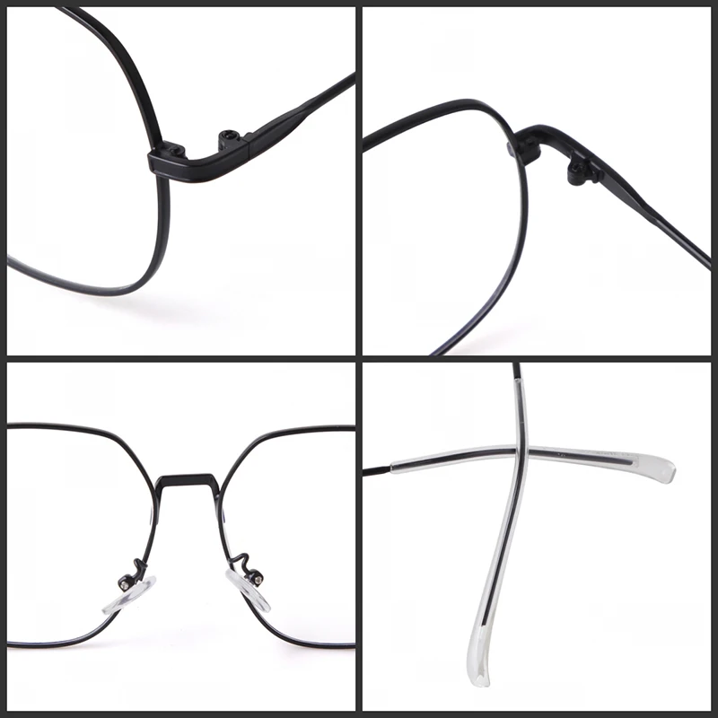 Корейская мода, прозрачные очки для женщин и мужчин, квадратная металлическая оправа, оптические линзы, анти-синий светильник, блокирующие очки для мужчин и женщин S162